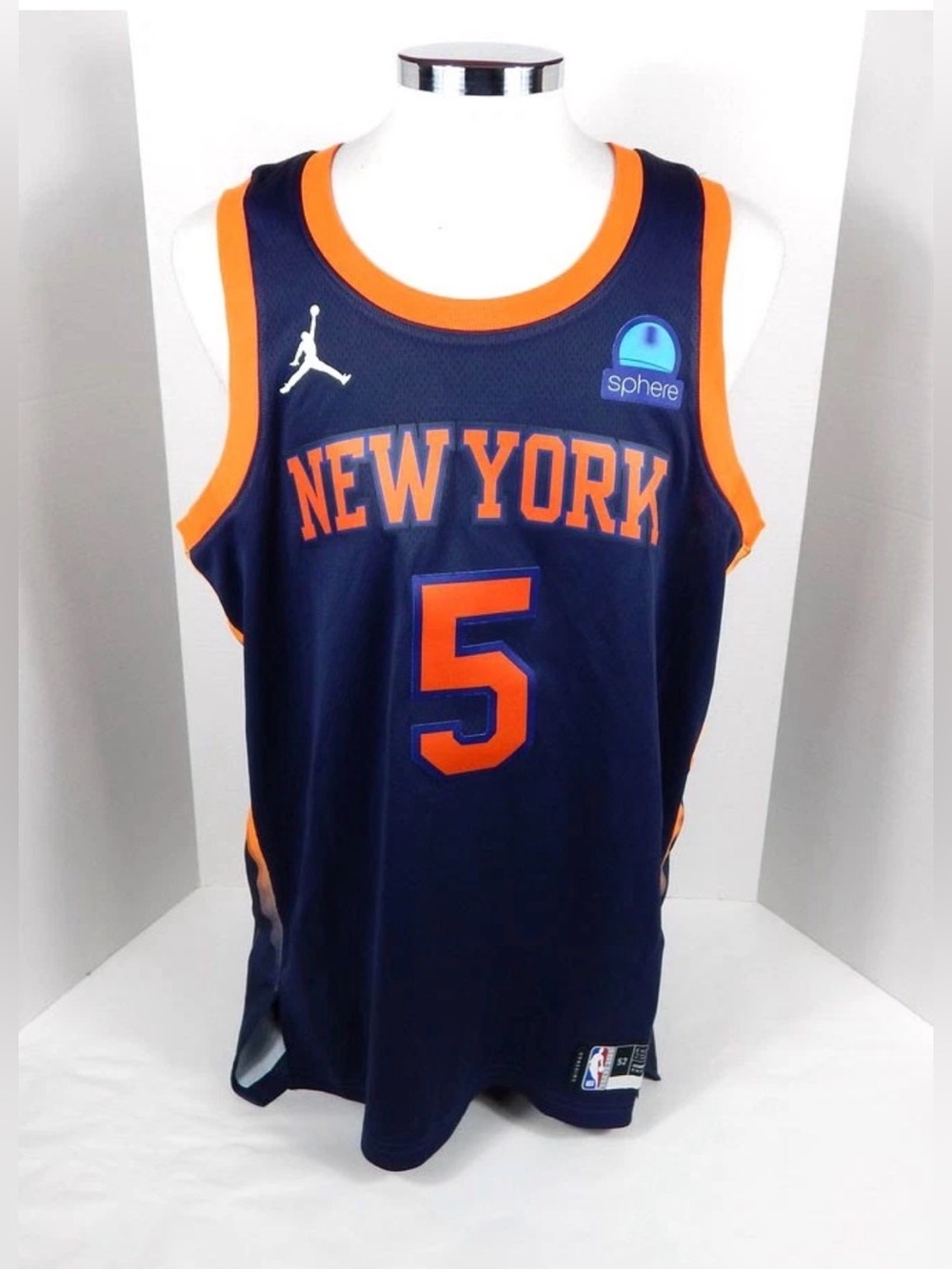 Nike New York Knicks #5 Quickley Statement Swingman Basketball Jersey 52 XL